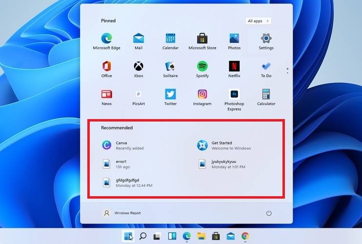 Windows11怎么删除开始菜单中的推荐文件部分?