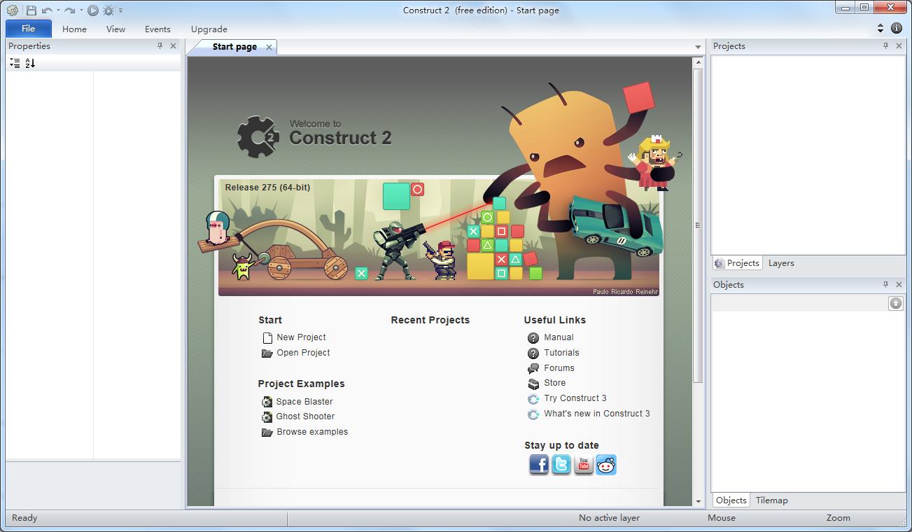 Construct 2(HTML游戏制作工具) V275 英文安装版