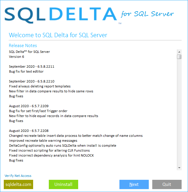 SQL Delta for SQL Server V6.5.11.2221 最新版