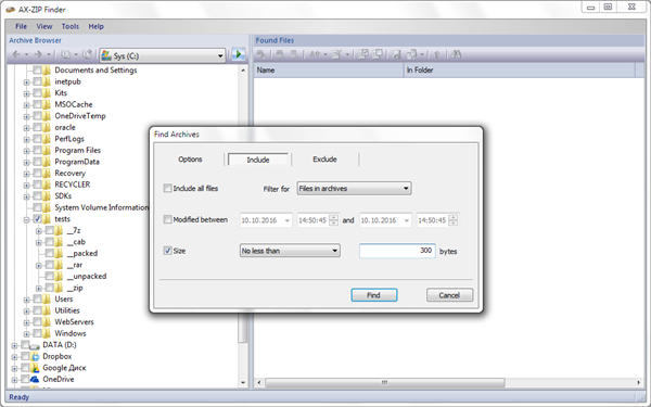 AX-ZIP Finder(文件搜索管理) V4.5 免费版