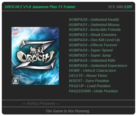 无双大蛇Z十三项修改器 V1.0 绿色版