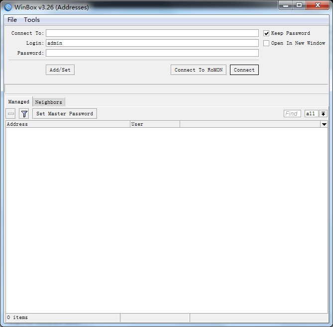 WinBox(远程管理ROS软件) V3.26 英文绿色版