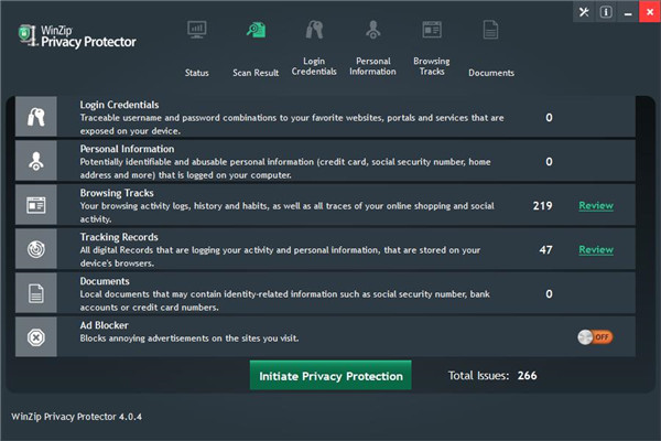 WinZip Privacy Protector 4 V4.0.4 官方版
