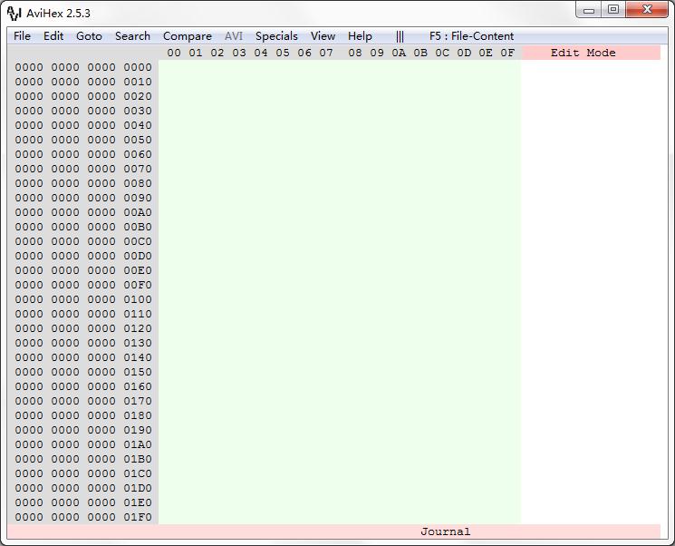 AviHex(二进制文件查看与编辑工具) V2.5.3 绿色英文版