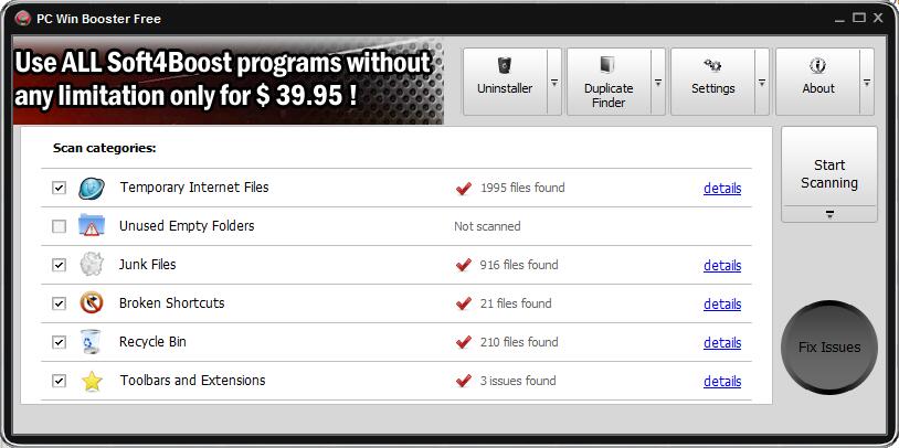 PC Win Booster Free V11.1.7.759 多国语言安装版