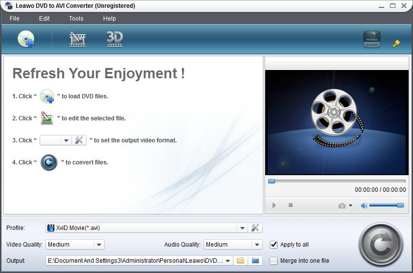 Leawo DVD to AVI Converter(DVD转AVI转换器) V4.3.0.0 官方安装版