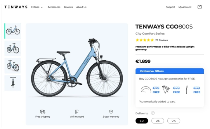 腾讯投资电助力自行车公司十方运动，旗下产品最低售价 1.2 万元
