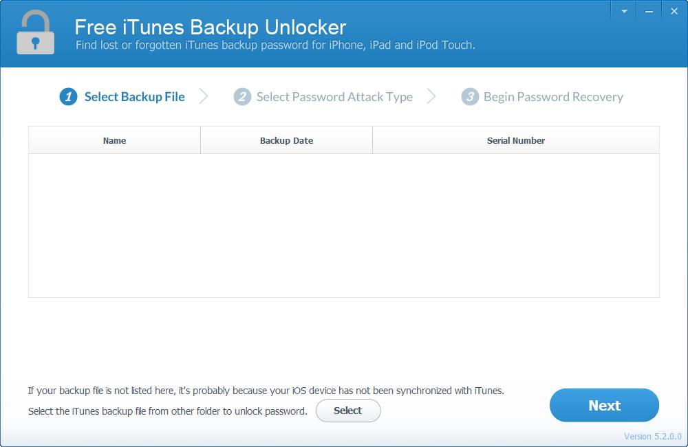 Free iTunes Backup Unlocker(iTunes备份解锁工具) V5.2.0.0 英文安装版