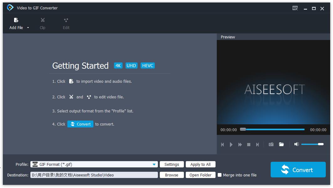 Aiseesoft Video to GIF Converter(视频转GIF) V1.1.12 英文安装版