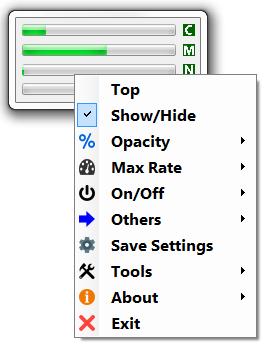 Resource Progress Bar(程序负载显示工具) V1.3 绿色英文版