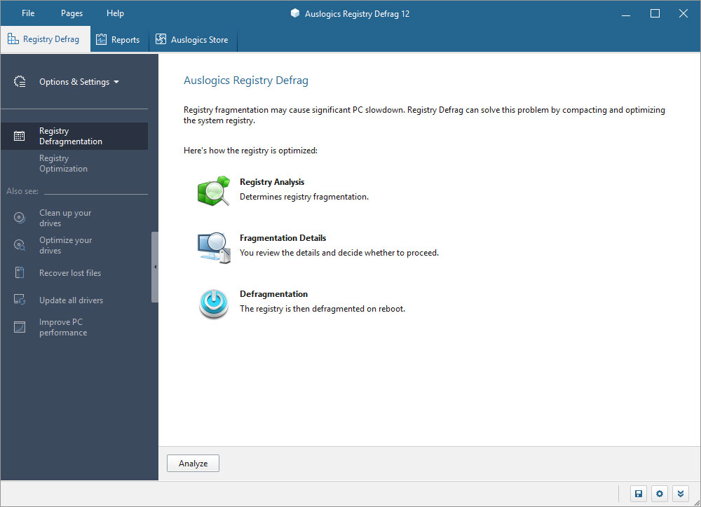 AusLogics Registry Defrag(注册表整理) V12.2.0.1 英文安装版