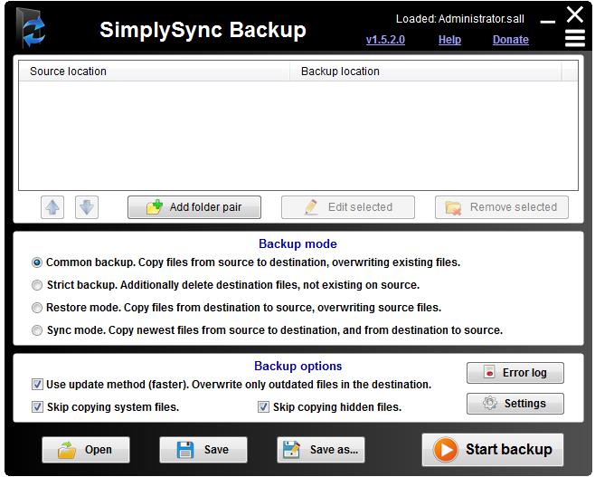 SimplySync Backup V1.5.2.0 英文绿色版
