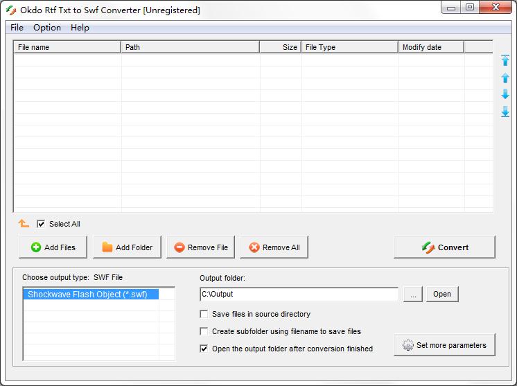 Okdo Rtf Txt to Swf Converter V5.6 英文安装版