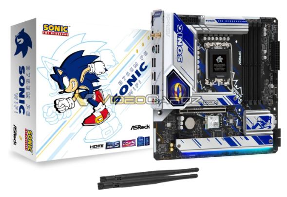 华擎索尼克联名款 B760M 主板曝光:支持 DDR5 和 PCIe Gen5