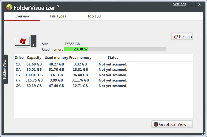 FolderVisualizer(硬盘空间分析工具) V7.2