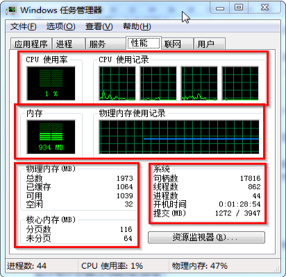 win7任务管理器怎么看内存频率?win7任务管理器查看内存频率方法