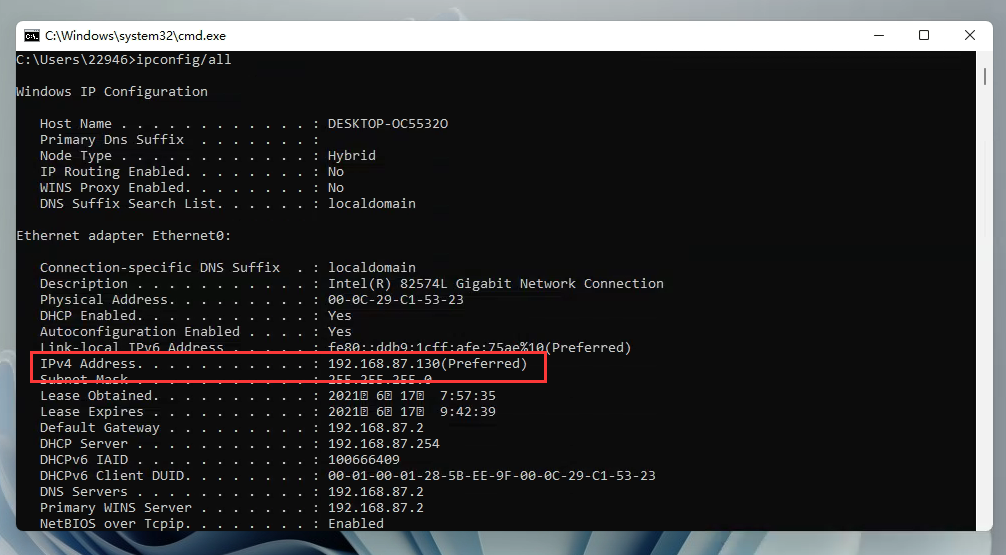 Win11电脑IP地址查看方法