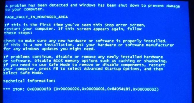 Windows7系统开机出现蓝屏代码0x00000050怎么解决？