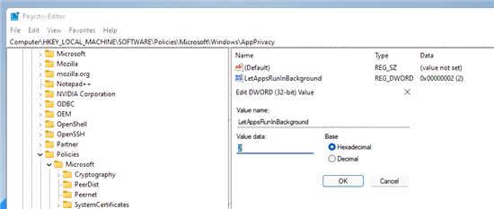 win11怎么禁用后台应用 win11系统禁用后台应用程序的方法教程